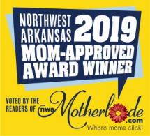 Mom Approved award winner block graphic